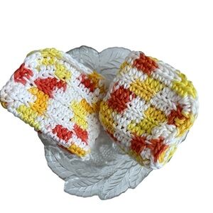 Hand Crafted Colorful All Purpose Wash or Dish Cloths Crochet 100% Cotton